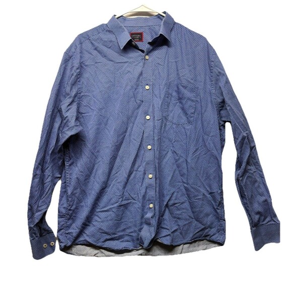 Untuckit Shirt Mens XL Blue Vitanza Pattern Button Up Long Sleeve Cotton Casual - Picture 1 of 5